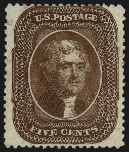 Sale 982, Lot 5134, 5c 1857-60 Issue (Scott 27-30A)