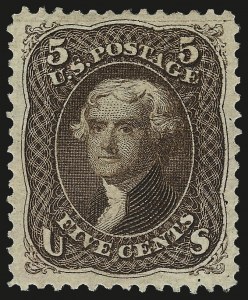 Sale 982, Lot 5288, 1875 Re-Issue of 1861-66 Issue (Scott 102-111)