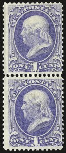 Sale 982, Lot 5403, 1870-71 National Bank Note Co. Grilled Issue (Scott 134-144)