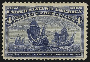Sale 982, Lot 5548, 1893 Columbian Issue (1c thru 8c, Scott 230-236)