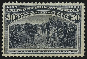 Sale 982, Lot 5572, 1893 Columbian Issue (10c thru $1.00, Scott 237-241)