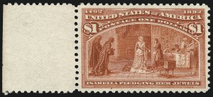 Sale Number 982, Lot Number 5575, 1893 Columbian Issue (10c thru $1.00, Scott 237-241)