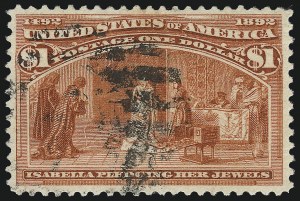 Sale 982, Lot 5581, 1893 Columbian Issue (10c thru $1.00, Scott 237-241)