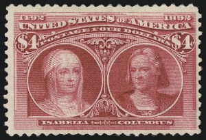 Sale 982, Lot 5589, 1893 Columbian Issue ($2.00 thru $5.00, Scott 242-245)