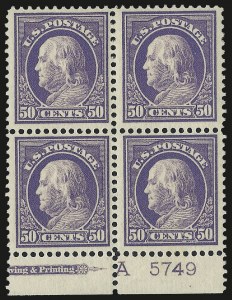 Sale 982, Lot 5808, 1912-14 Washington-Franklin Issue (Scott 405-423)