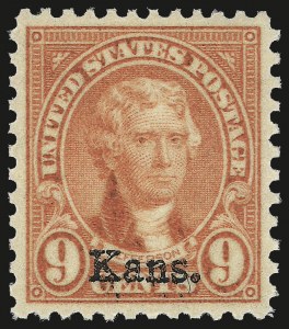 Sale 982, Lot 6007, Kans.-Nebr. Overprints (Scott 659-678)