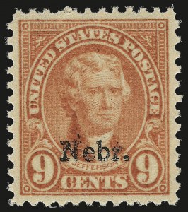 Sale 982, Lot 6013, Kans.-Nebr. Overprints (Scott 659-678)