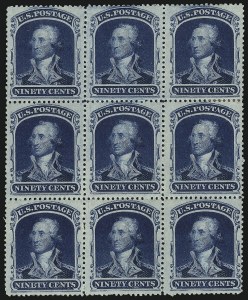 Sale 1000, Lot 1026, The Peter G. Dupuy Collection of High-Value 1857-60 Issues - Large Multiples