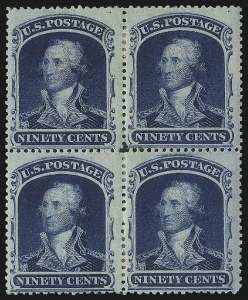 Sale 1000, Lot 1028, The Peter G. Dupuy Collection of High-Value 1857-60 Issues - Large Multiples