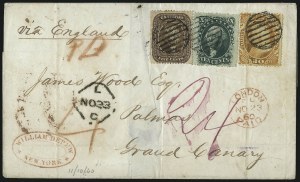 Sale 1000, Lot 1052, The Peter G. Dupuy Collection of High-Value 1857-60 Issues - Covers