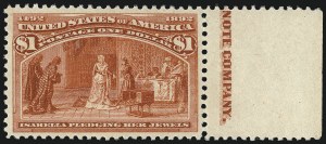 Sale 1000, Lot 1139, 1893 Columbian Issue (Dollar Values)