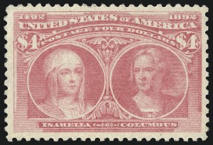 Sale 1000, Lot 1142, 1893 Columbian Issue (Dollar Values)