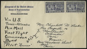 Sale 1003, Lot 5067, Air Post and Flight Covers (Scott C1-C11, Byrd, Roessler)
