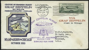 Sale 1003, Lot 5114, Air Post and Flight Covers (Scott C18, 1933 Century of Progress Flight)