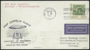 Sale 1003, Lot 5118, Air Post and Flight Covers (Scott C18, 1933 Century of Progress Flight)