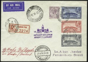 Sale 1003, Lot 5158, Air Post and Flight Covers (Foreign Flight Covers: Gibralter to Vatican)