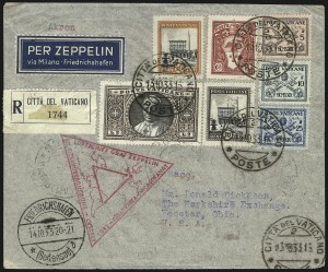 Sale 1003, Lot 5183, Air Post and Flight Covers (Foreign Flight Covers: Gibralter to Vatican)