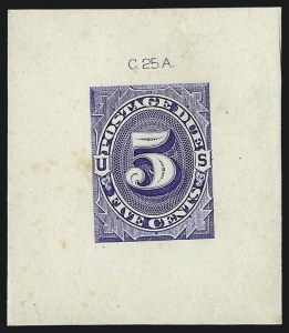 Sale 1003, Lot 5225, United States Postage Due Issues (Proofs and Trial Color Proofs)