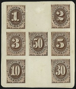 Sale 1003, Lot 5245, United States Postage Due Issues (Proofs and Trial Color Proofs)