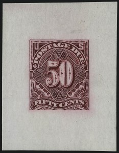 Sale 1003, Lot 5250, United States Postage Due Issues (Proofs and Trial Color Proofs)