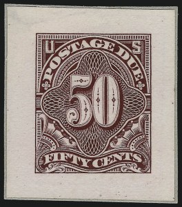 Sale 1003, Lot 5253, United States Postage Due Issues (Proofs and Trial Color Proofs)