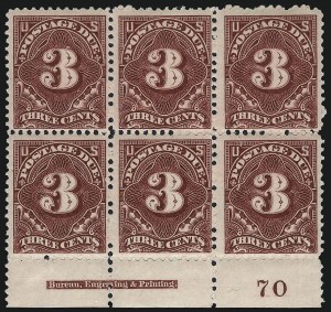 Sale 1003, Lot 5344, United States Postage Due Issues (Blocks and Plate Blocks, Scott J20-J49a)