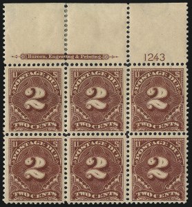 Sale 1003, Lot 5348, United States Postage Due Issues (Blocks and Plate Blocks, Scott J20-J49a)