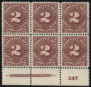 Sale 1003, Lot 5351, United States Postage Due Issues (Blocks and Plate Blocks, Scott J20-J49a)