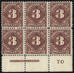 Sale 1003, Lot 5354, United States Postage Due Issues (Blocks and Plate Blocks, Scott J20-J49a)