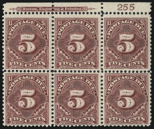 Sale 1003, Lot 5357, United States Postage Due Issues (Blocks and Plate Blocks, Scott J20-J49a)