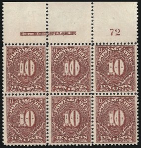 Sale 1003, Lot 5358, United States Postage Due Issues (Blocks and Plate Blocks, Scott J20-J49a)