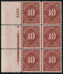 Sale 1003, Lot 5367, United States Postage Due Issues (Blocks and Plate Blocks, Scott J20-J49a)