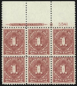 Sale 1003, Lot 5374, United States Postage Due Issues (Blocks and Plate Blocks, Scott J52-J66)