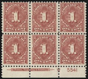 Sale 1003, Lot 5375, United States Postage Due Issues (Blocks and Plate Blocks, Scott J52-J66)