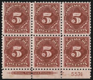 Sale 1003, Lot 5378, United States Postage Due Issues (Blocks and Plate Blocks, Scott J52-J66)