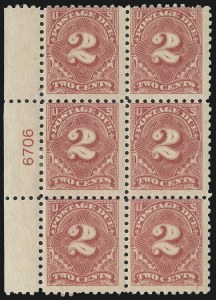 Sale 1003, Lot 5389, United States Postage Due Issues (Blocks and Plate Blocks, Scott J52-J66)