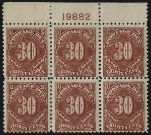 Sale 1003, Lot 5403, United States Postage Due Issues (Blocks and Plate Blocks, Scott J52-J66)