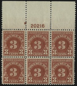 Sale 1003, Lot 5408, United States Postage Due Issues (Blocks and Plate Blocks, Scott J67-J104)