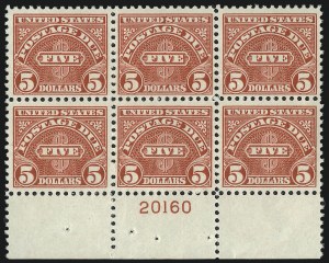 Sale 1003, Lot 5415, United States Postage Due Issues (Blocks and Plate Blocks, Scott J67-J104)