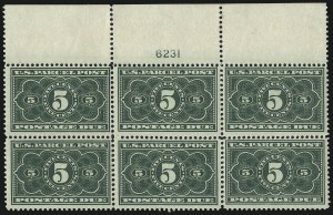 Sale 1003, Lot 5422, United States Pacel Post Postage Due Issue Plate Blocks