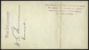 Sale 1003, Lot 5504, War Department Issues (Covers: Stampless and 1c-15c Values)