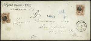 Sale 1003, Lot 5507, War Department Issues (Covers: Stampless and 1c-15c Values)