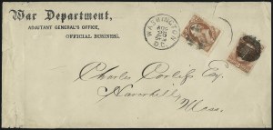 Sale 1003, Lot 5514, War Department Issues (Covers: Stampless and 1c-15c Values)