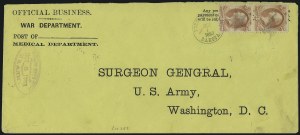 Sale 1003, Lot 5532, War Department Issues (Fort Cancellations)