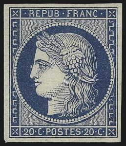 Sale 1003, Lot 5698, Foreign Stamps and Covers (France: Scott 1-12)