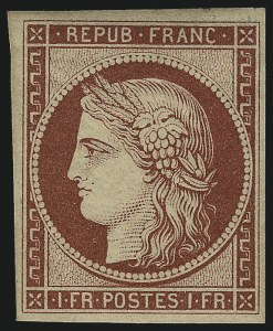 Sale 1003, Lot 5707, Foreign Stamps and Covers (France: Scott 1-12)