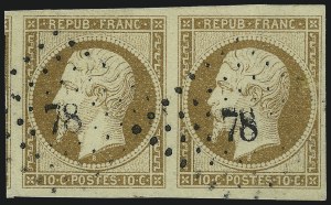 Sale 1003, Lot 5709, Foreign Stamps and Covers (France: Scott 1-12)