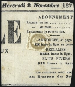 Sale 1003, Lot 5773, Foreign Stamps and Covers (France: Scott 29-48)