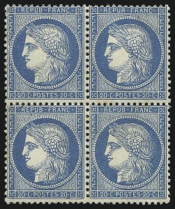 Sale 1003, Lot 5807, Foreign Stamps and Covers (France: Scott 49-87)