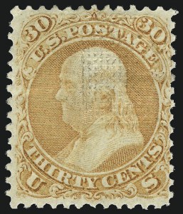 Sale 983, Lot 70, 1867-68 Grilled Issue